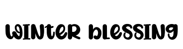 Winter Blessing Font Image