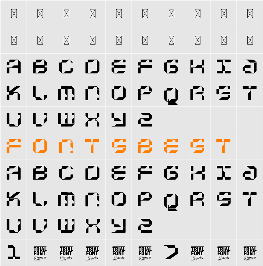 Acoprot Display Demo Character Map
