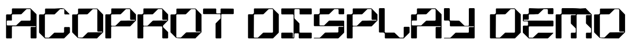 Acoprot Display Demo Font Image