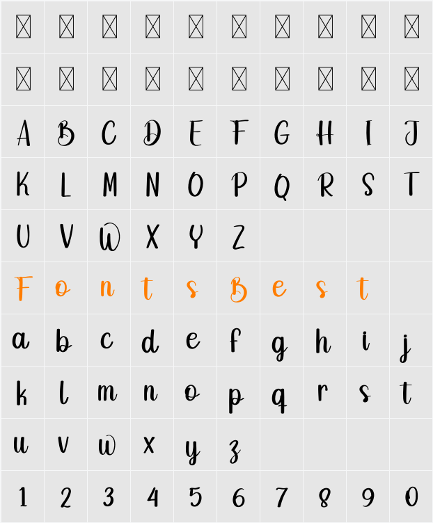 Bunny Character Map