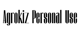 Agrokiz Personal Use Font Image