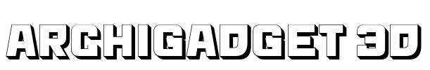Archigadget 3D Font Image