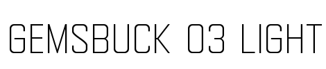 Gemsbuck 03 Light Font Image