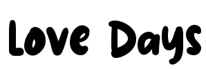 Love Days Font Image