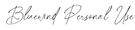 Bluewind Personal Use Font Image
