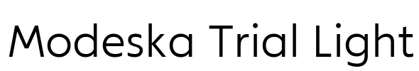 Modeska Trial Light Font Image