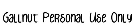 Gallnut Personal Use Only Font Image