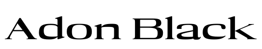 Adon Black Font Image
