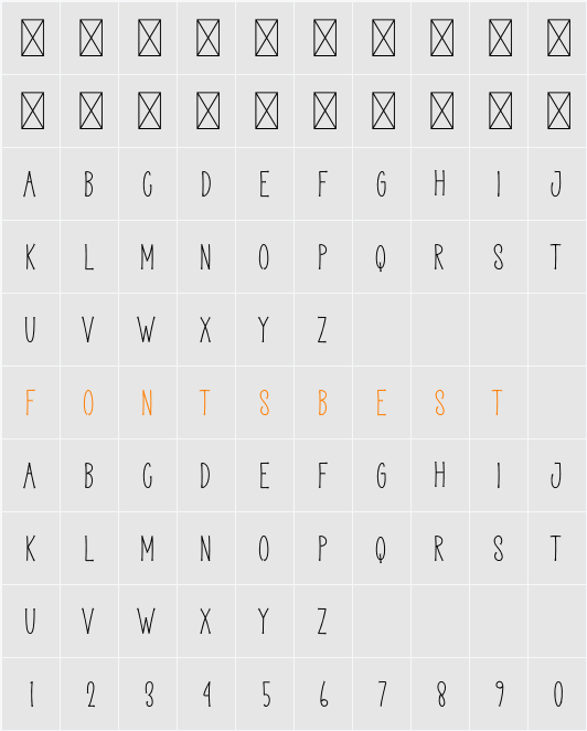 Handraw Character Map