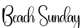 Beach Sunday Font Image