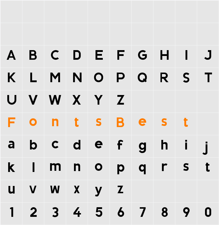ANURLI BOLD Character Map