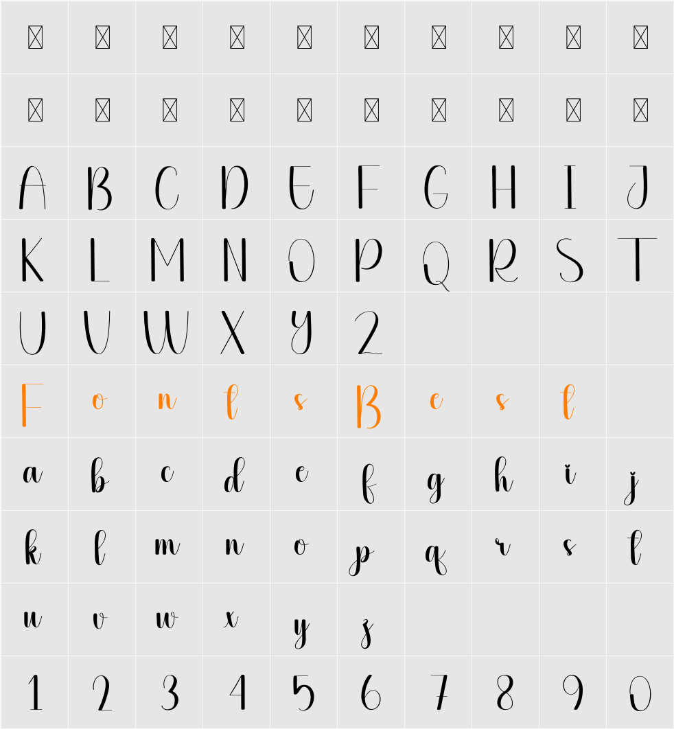 Hearty Character Map