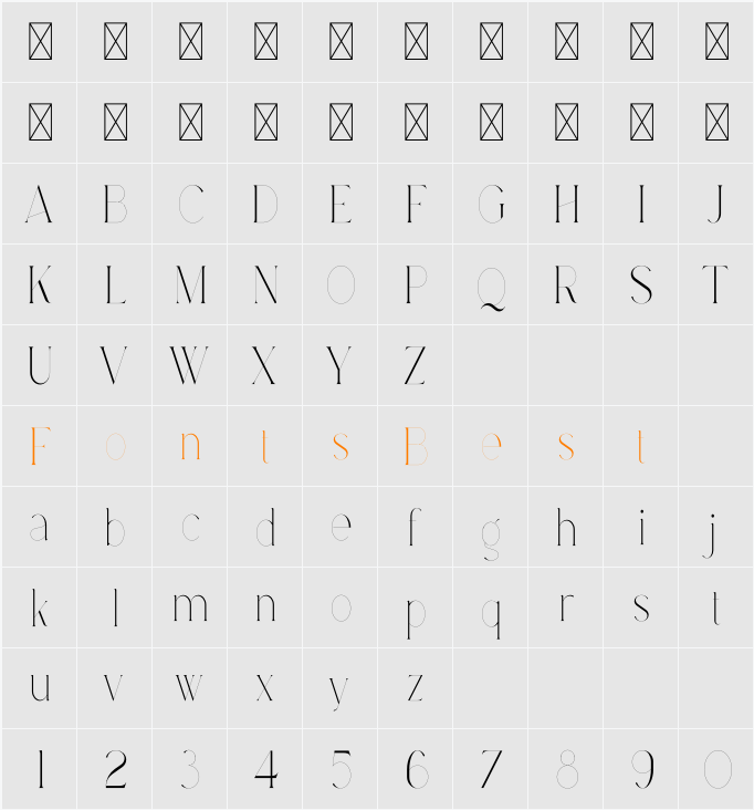 Linus Character Map