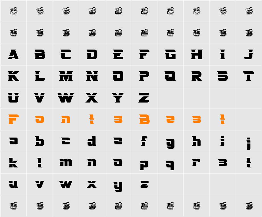 BOREX Variation Character Map