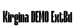 Kirgina DEMO ExtBd Font Image