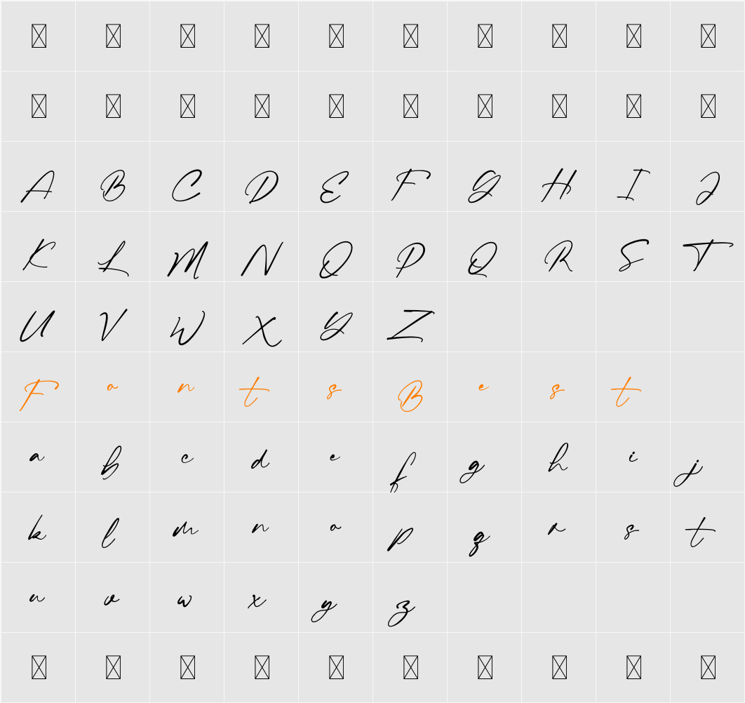 Cambrige Character Map