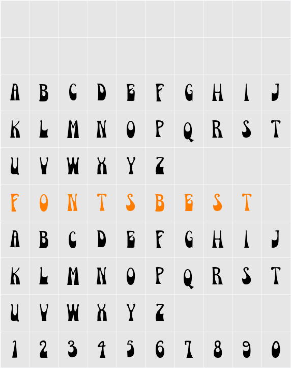 Bacesy Display Character Map