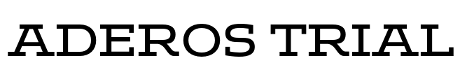 ADEROS TRIAL Font Image