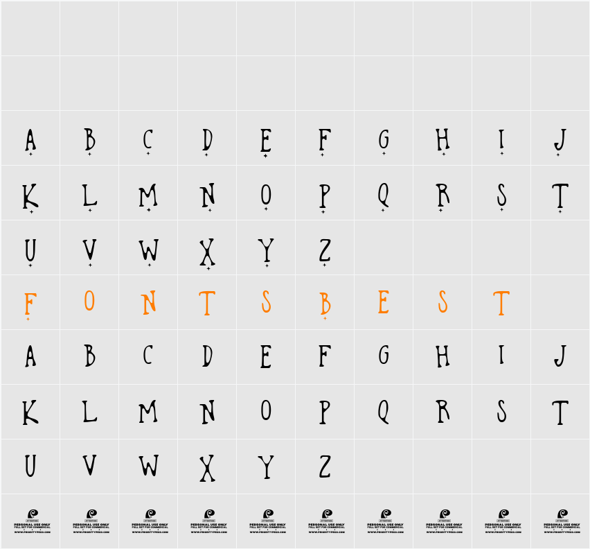 Shine and Grandeur DEMO Character Map