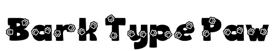 Bark Type Paw Font Image