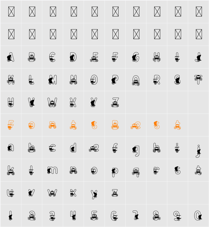 Zany Route Wagon Character Map