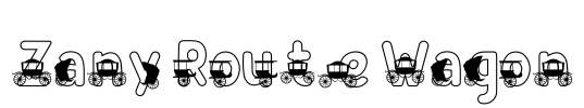 Zany Route Wagon Font Image