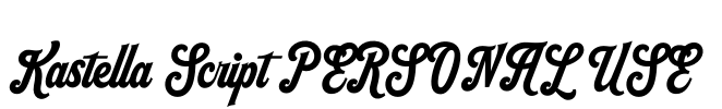 Kastella Script PERSONAL USE Font Image