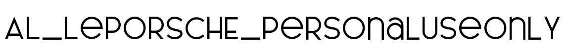 AL_LePORSCHE_PersonalUseOnly Font Image