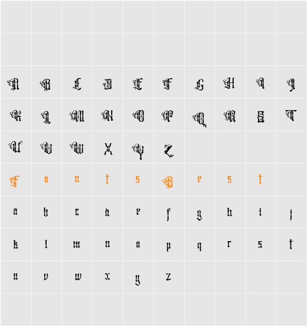 Crayscale Character Map
