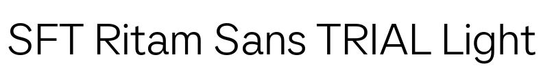 SFT Ritam Sans TRIAL Light Font Image
