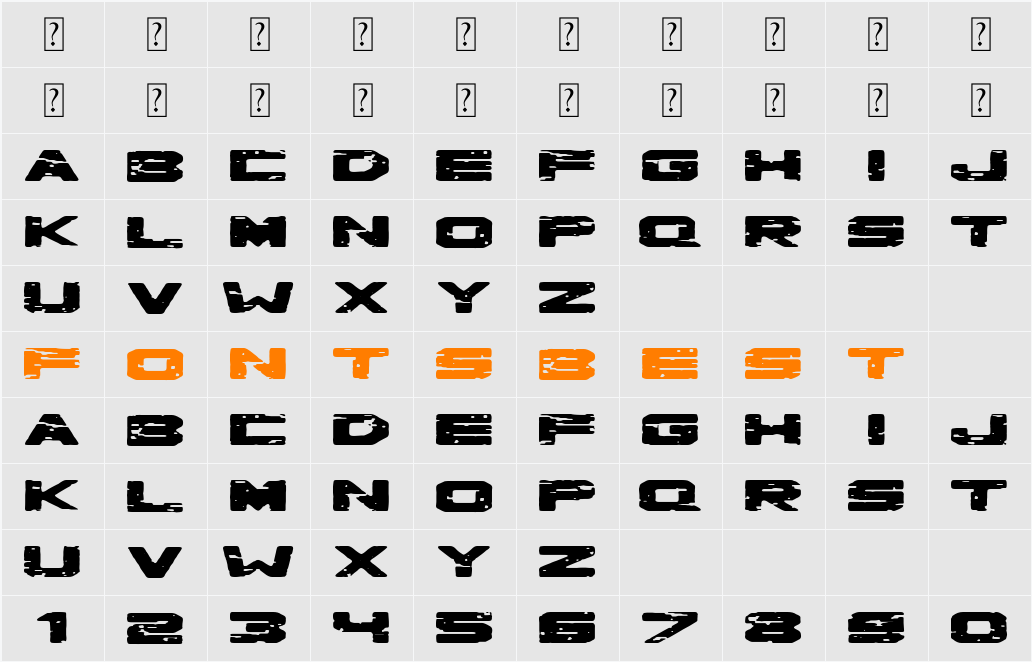Robot de Hojalata Character Map