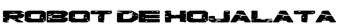 Robot de Hojalata Font Image