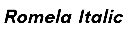 Romela Italic Font Image