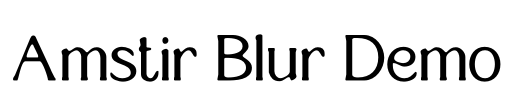 Amstir Blur Demo Font Image