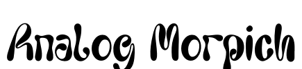 Analog Morpich Font Image