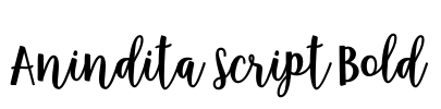 Anindita Script Bold Font Image