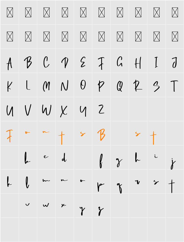Brooklin Demo Character Map