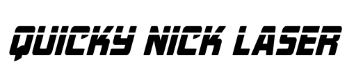 Quicky Nick Laser Font Image