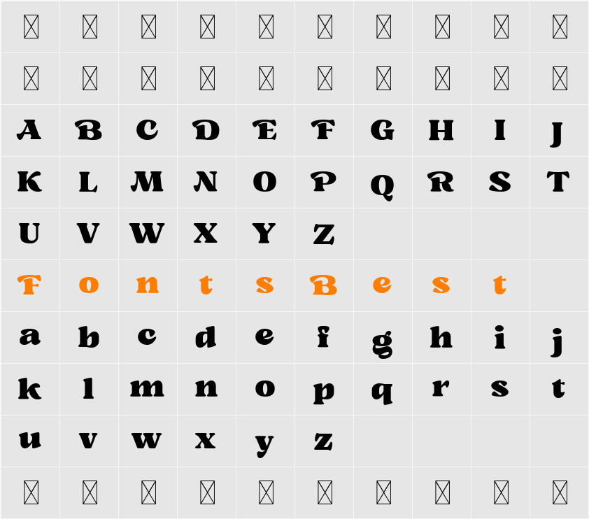Mickle Character Map