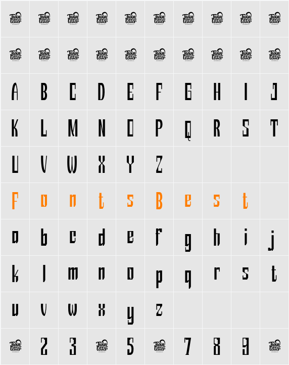 Koondimtrial Character Map