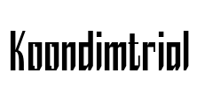 Koondimtrial Font Image