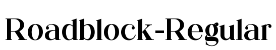 Roadblock-Regular Font Image