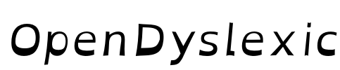 OpenDyslexic Font Image