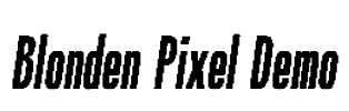 Blonden Pixel Demo Font Image