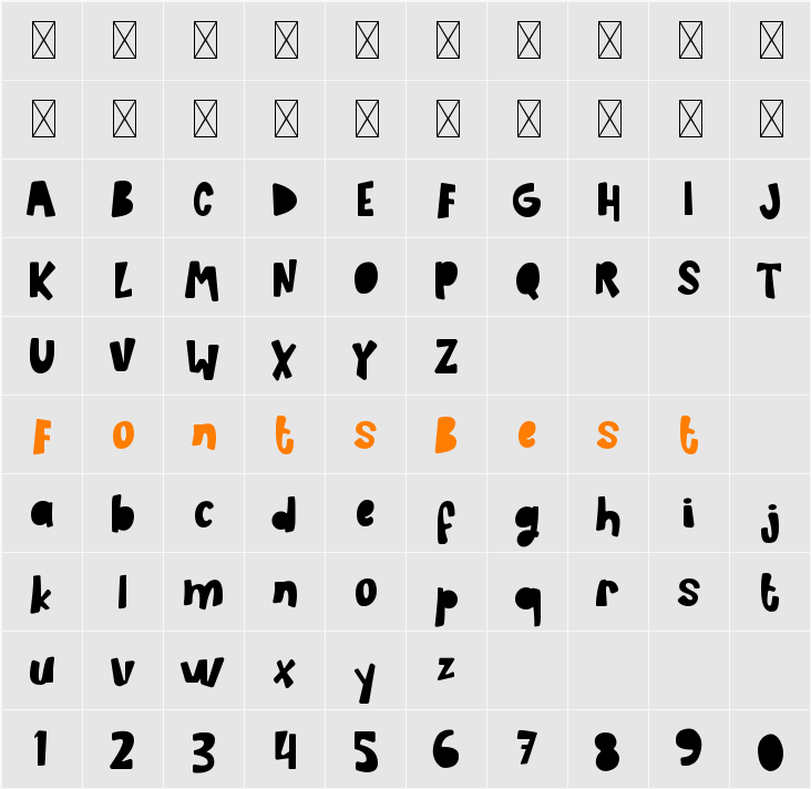 Savage Garden Block Character Map