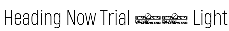 Heading Now Trial 52 Light Font Image
