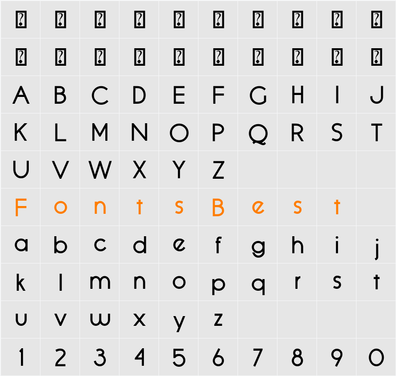 Queensides Character Map
