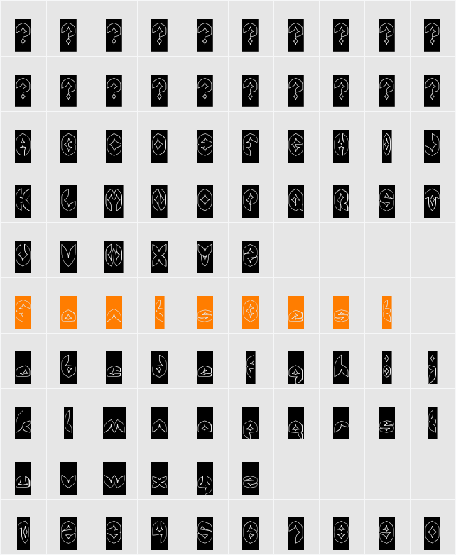 AIRPLANE-Hollow-Inverse Character Map