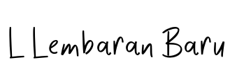 L Lembaran Baru Font Image