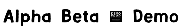 Alpha Beta - Demo Font Image